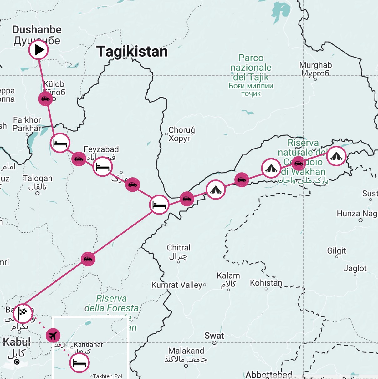 Mappa Tagikistan